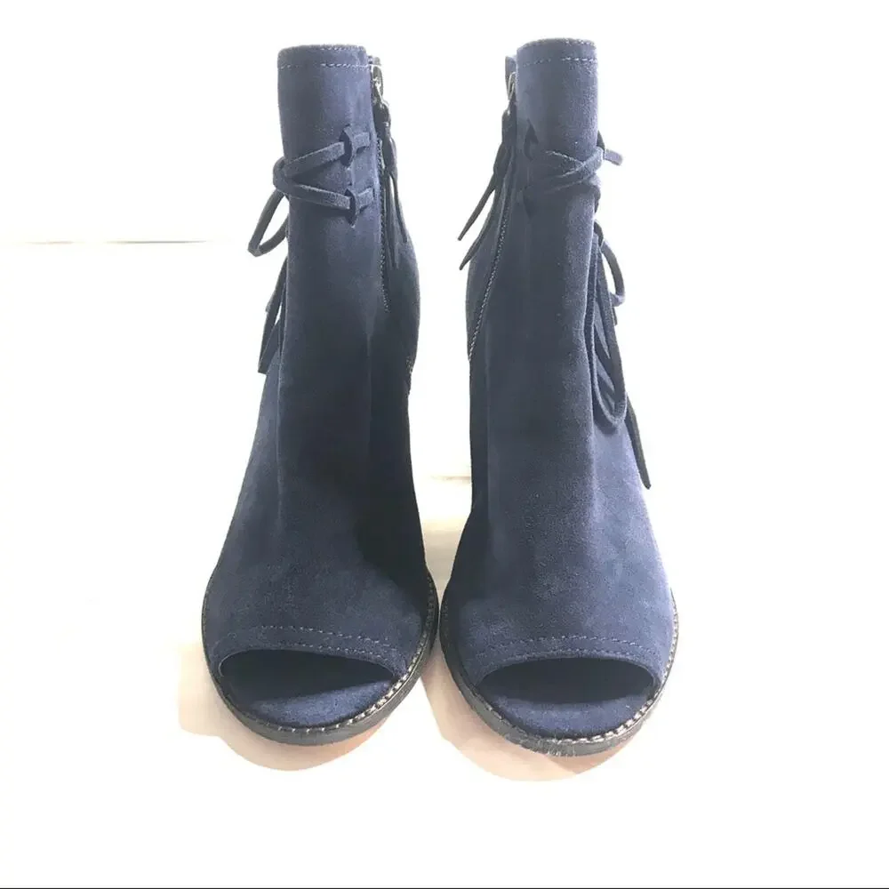 SPLENDID Rihana Peep Toe Suede Booties